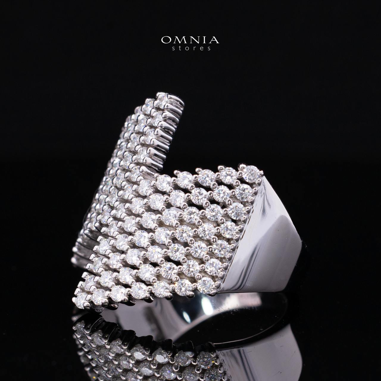 Theodora White Moissanite Ring 925 Sterling Silver Premium Finish