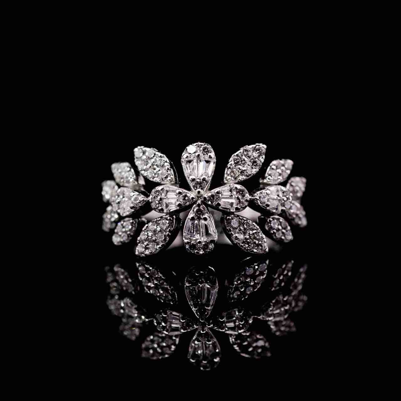 Omnia Fawziya White Bridal Full Set in 925 Silver High Quality Simulated Diamonds - OMNIASTORES UAE