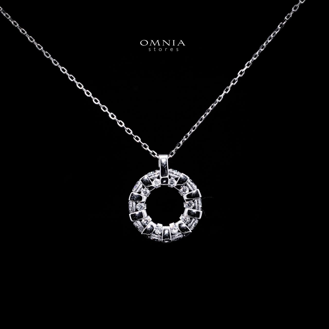 Omnia Calise White Pendant Necklace With High Quality Certified Lab Crafted Stones In 925 Silver - OMNIASTORES UAE