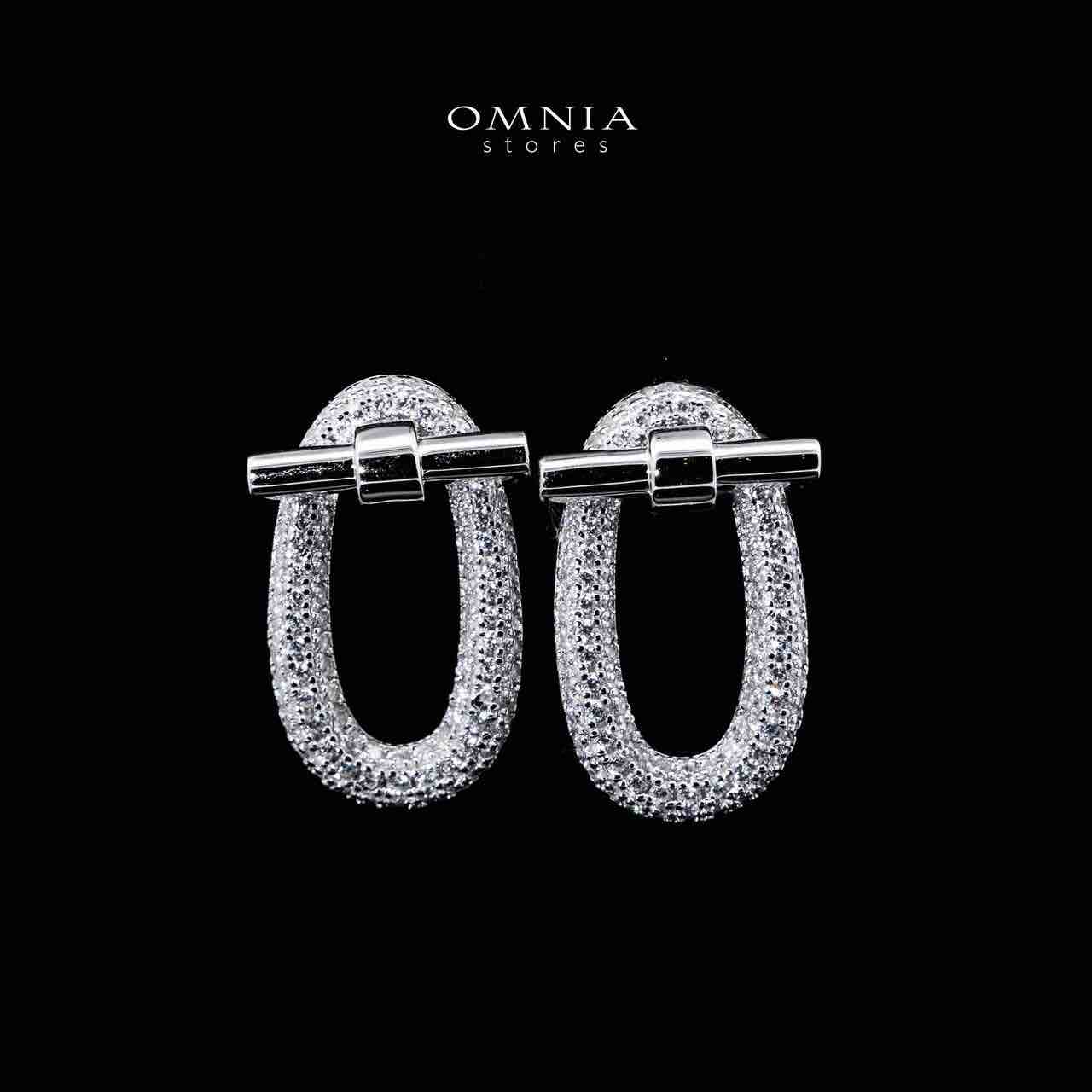 Omnia Najwa White Earrings With High Quality Certified Lab Crafted Stones In 925 Silver - OMNIASTORES UAE
