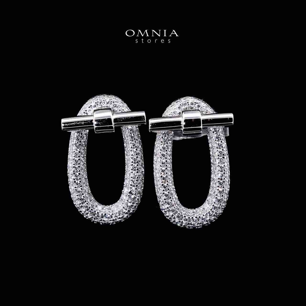 Omnia Najwa White Earrings With High Quality Certified Lab Crafted Stones In 925 Silver - OMNIASTORES UAE