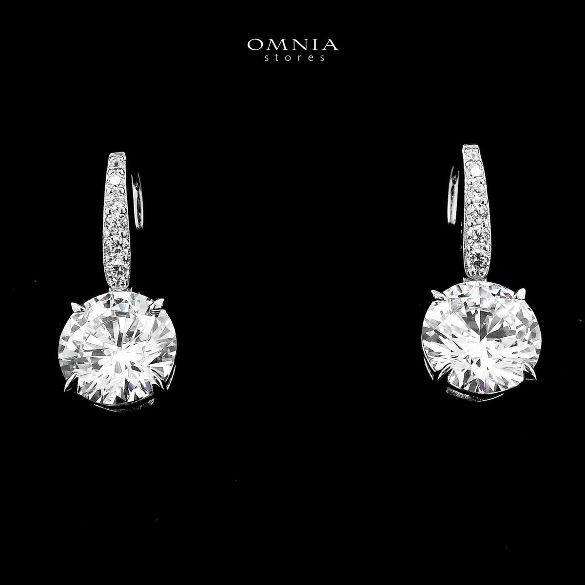 Mahvash Drop Earrings In 925 Silver High Quality Certified Lab Crafted Stones - OMNIASTORES UAE