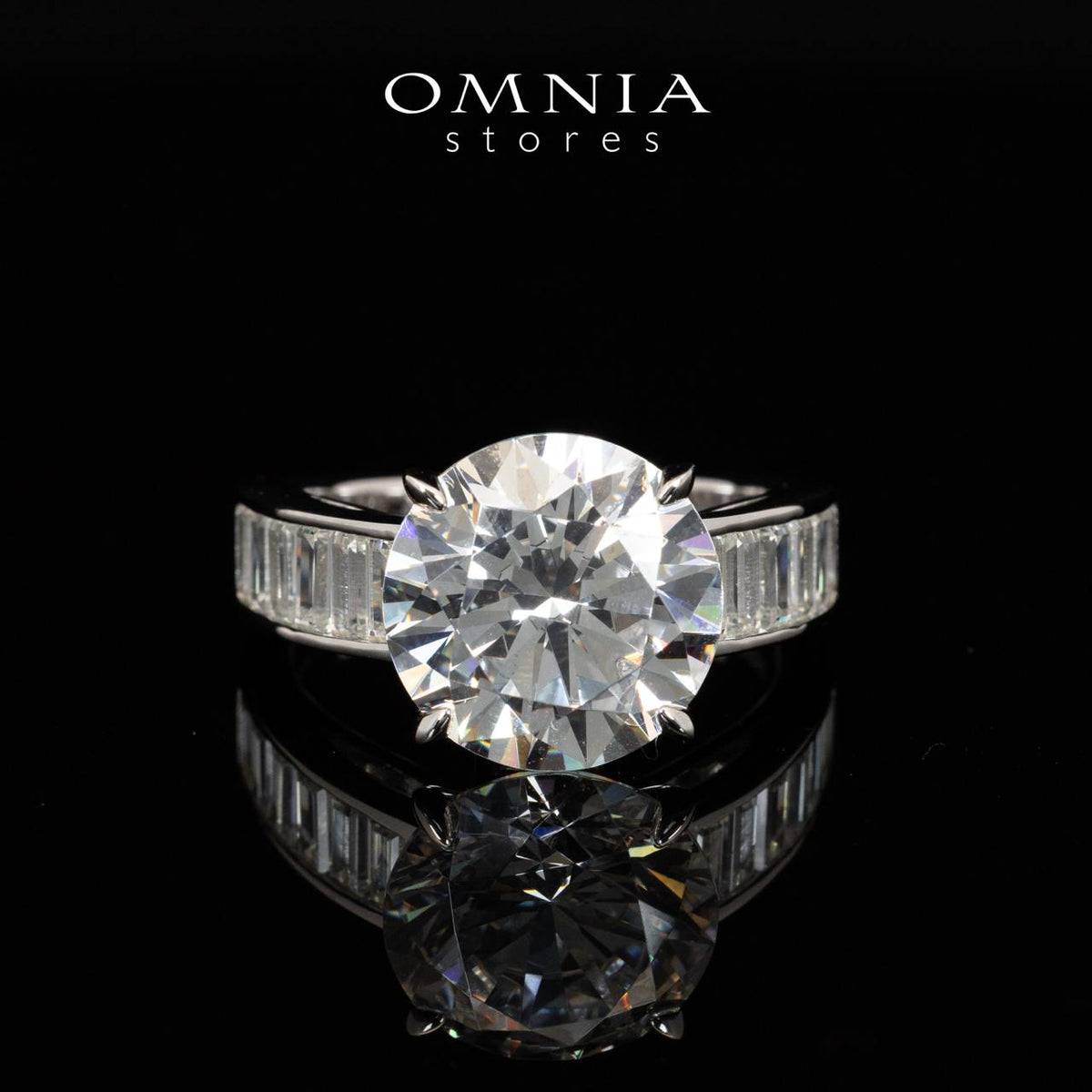Omnia Heidy Ring With Certified High Quality Lab Crafted Stones In 925 Silver 6ct - OMNIASTORES UAE