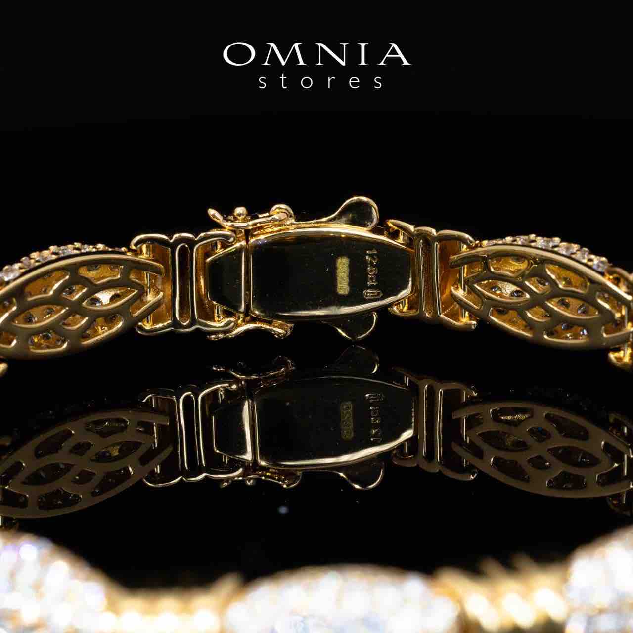 Omnia Tillie Gold Bracelet With High Quality Certified Lab Crafted Stones In 925 Silver 12.6ct - OMNIASTORES UAE
