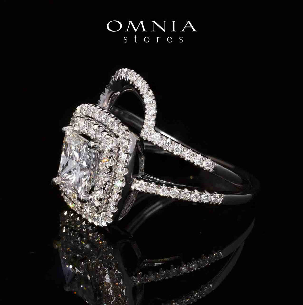 Siham Lab Grown With IGI Certifited D VS 1 White Ring in 925 Silver 1.50ct - OMNIASTORES UAE