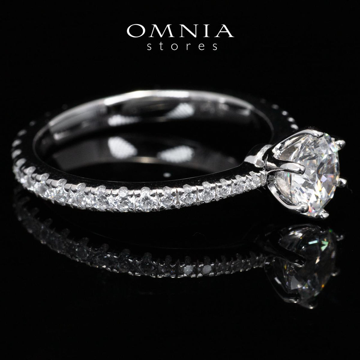 Omnia Naia White High Quality Certified Lab Crafted Ring In 925 Silver 1ct - OMNIASTORES UAE