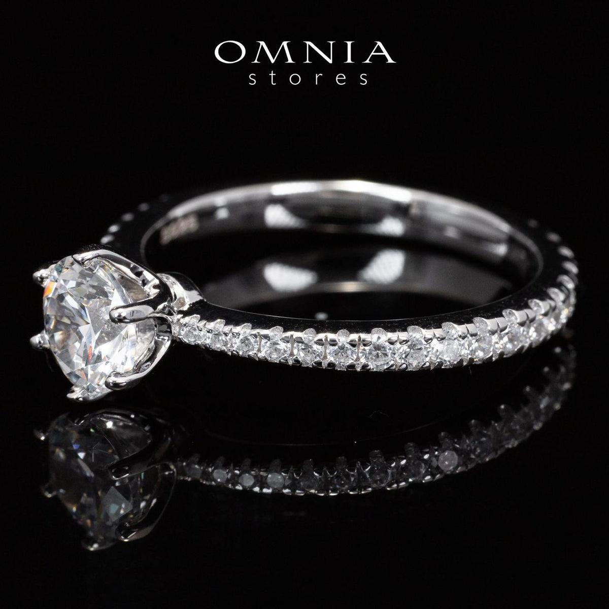 Omnia Naia White High Quality Certified Lab Crafted Ring In 925 Silver 1ct - OMNIASTORES UAE