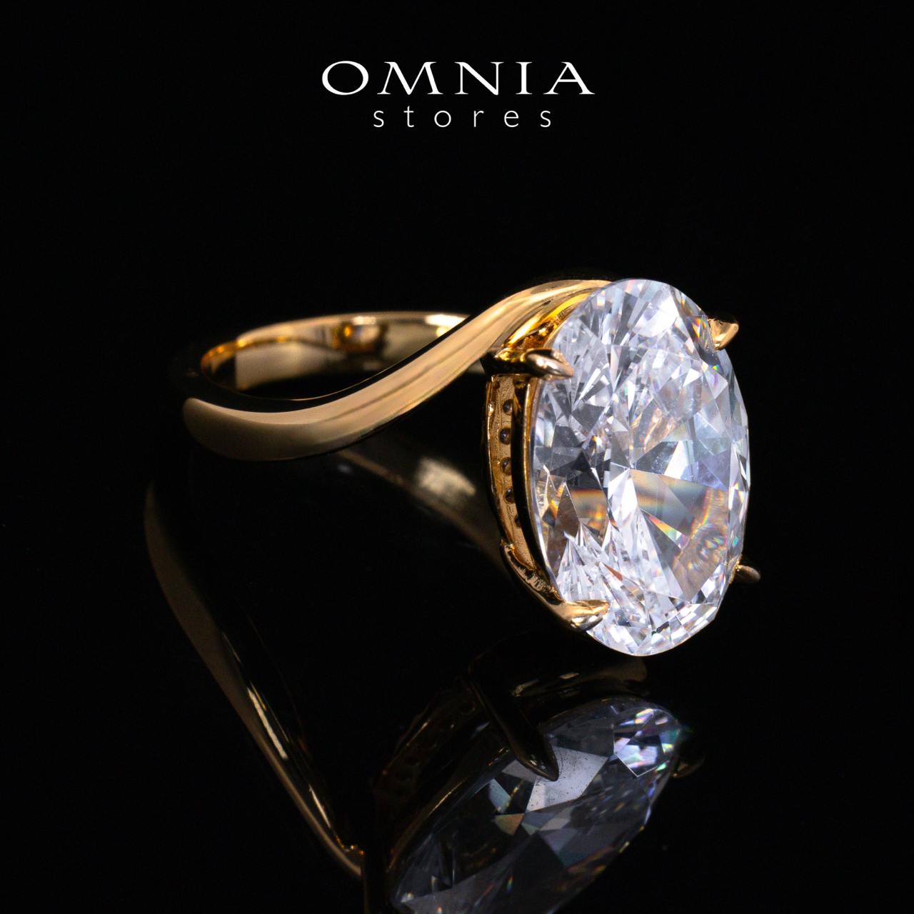 Heyley Gold Oval Cut Certified Lab Crafted Ring With High Quality 925 Silver - OMNIASTORES UAE
