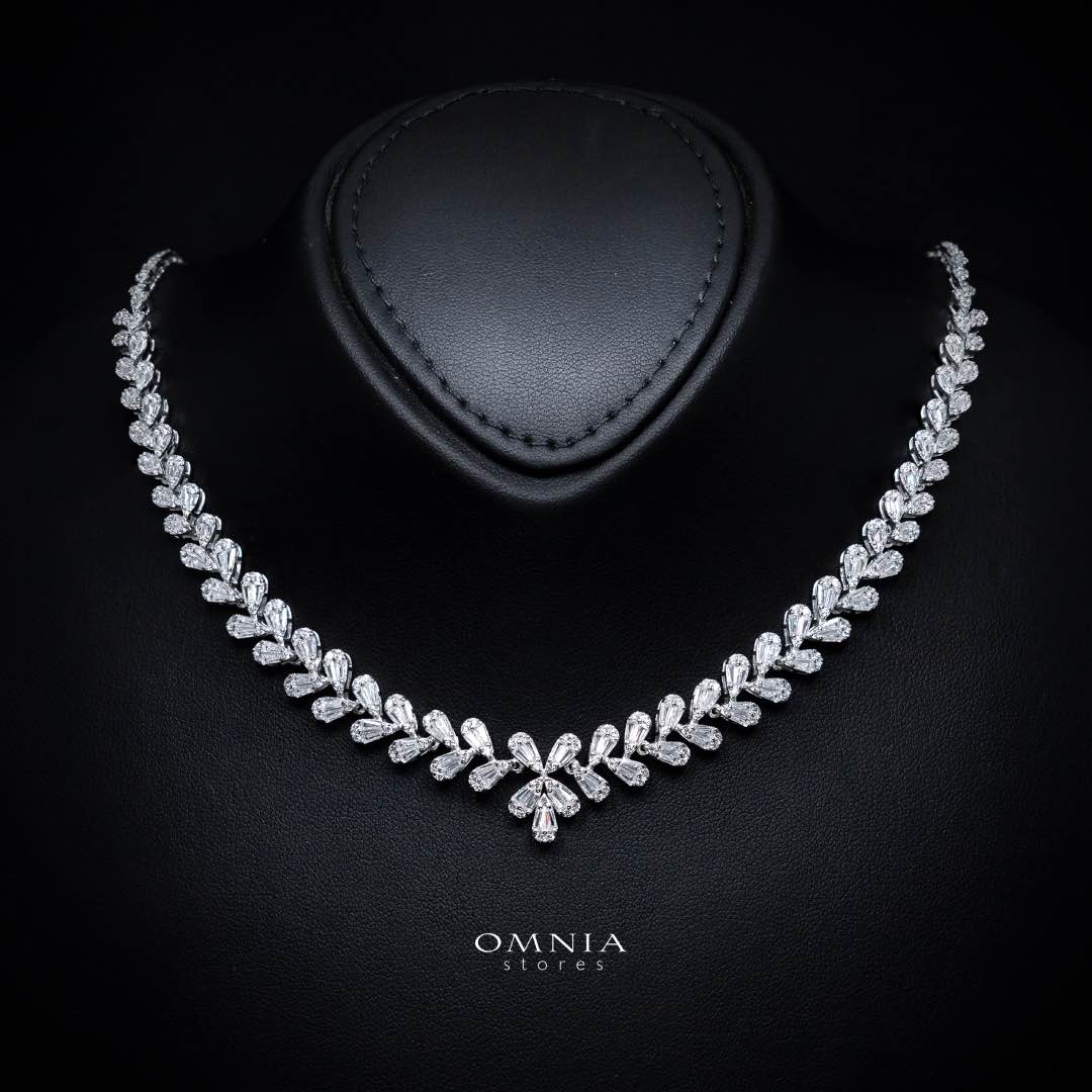 Omnia Iffat White Bridal Full Set in 925 Silver High Quality Simulated Diamonds (size 17 7 only available in KSA)