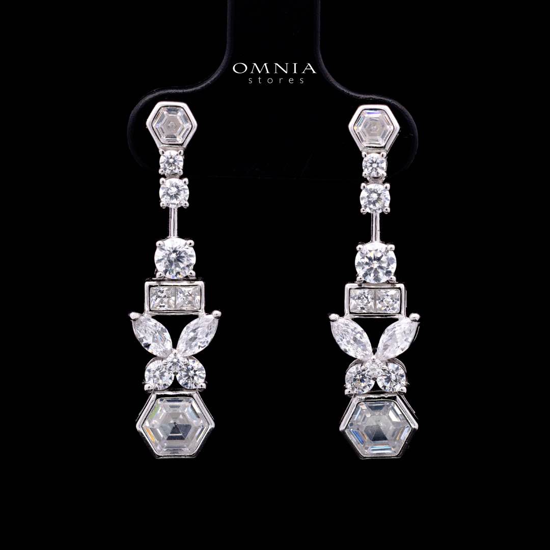 Omnia Nudhar White Bridal Full Set in 925 Silver High Quality Simulated Diamonds