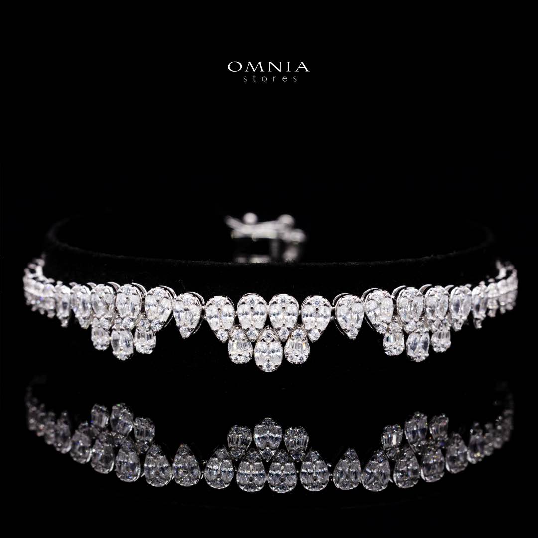Omnia Lubaba White Bridal Full Set in 925 Silver High Quality Simulated Diamonds