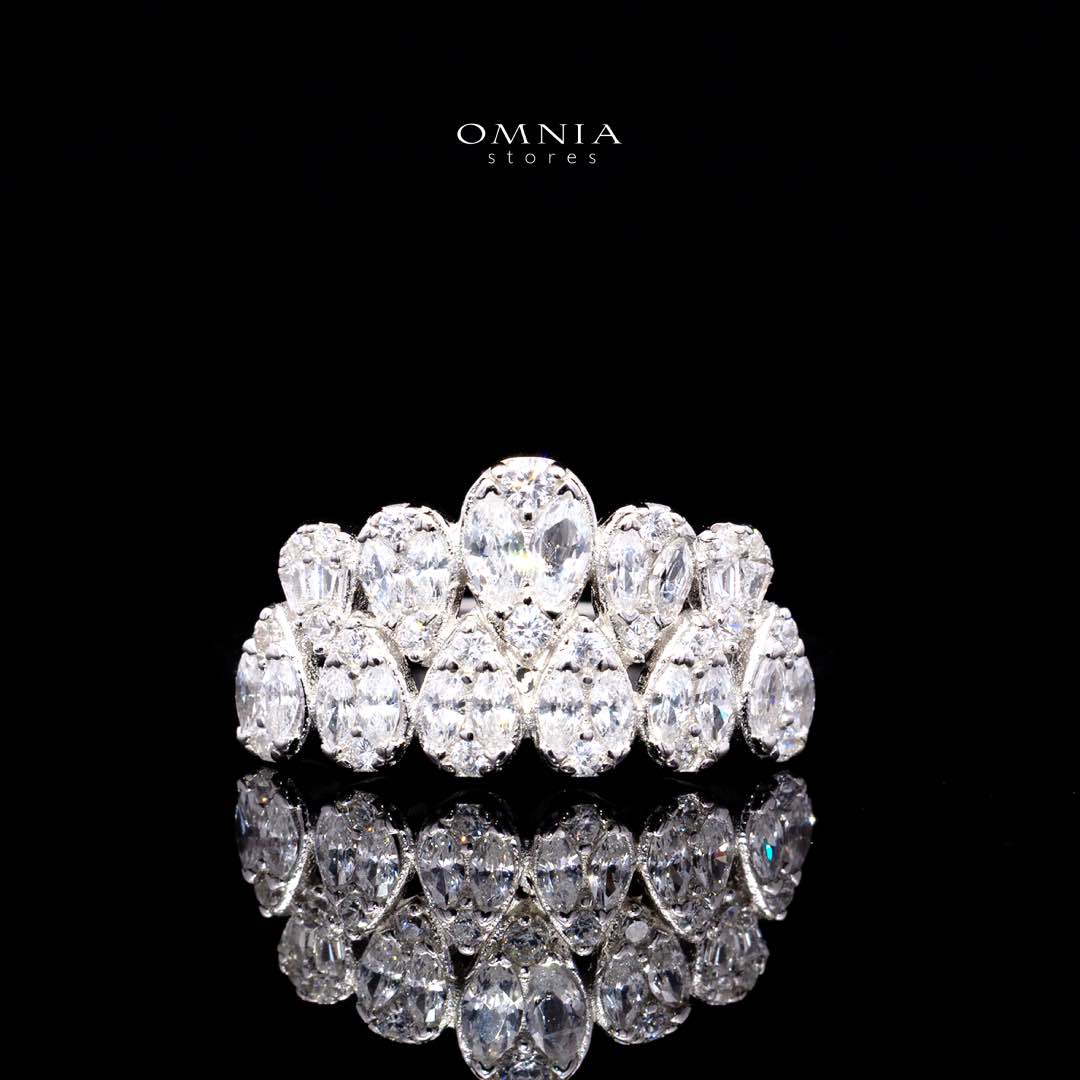 Omnia Lubaba White Bridal Full Set in 925 Silver High Quality Simulated Diamonds