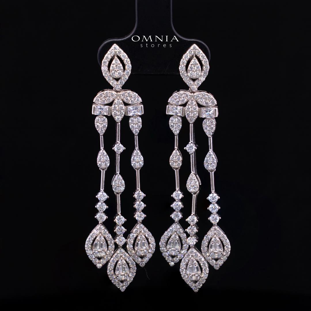Omnia Nuzha White Bridal Full Set in 925 Silver High Quality Simulated Diamonds