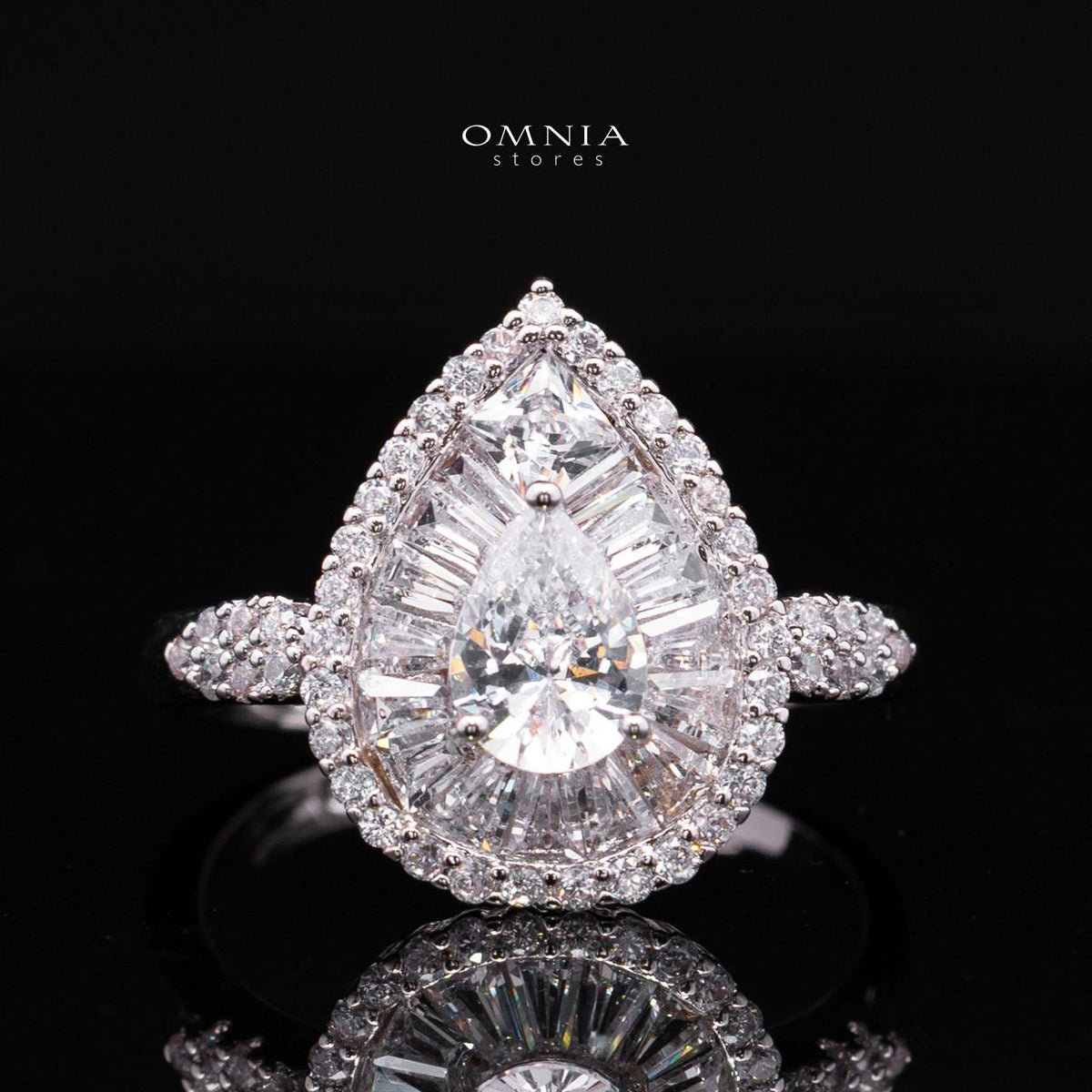 Valerie White Luxury Bridal Full Set in High-Quality Rhodium-Plated Finish with Premium Zircon Stones