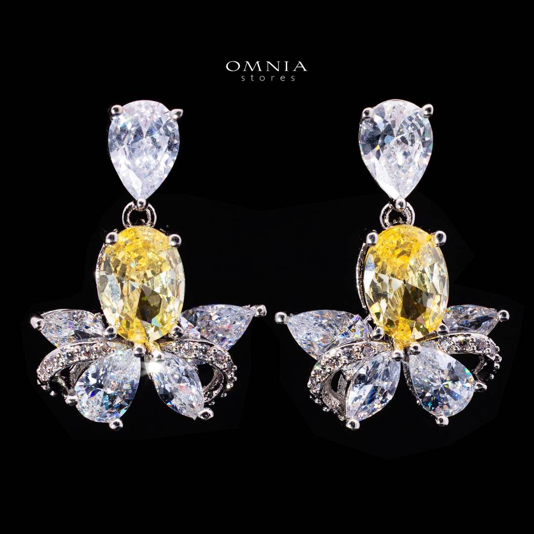 Omnia Muna Yellow Bridal Full Set in High Quality Simulated Diamonds