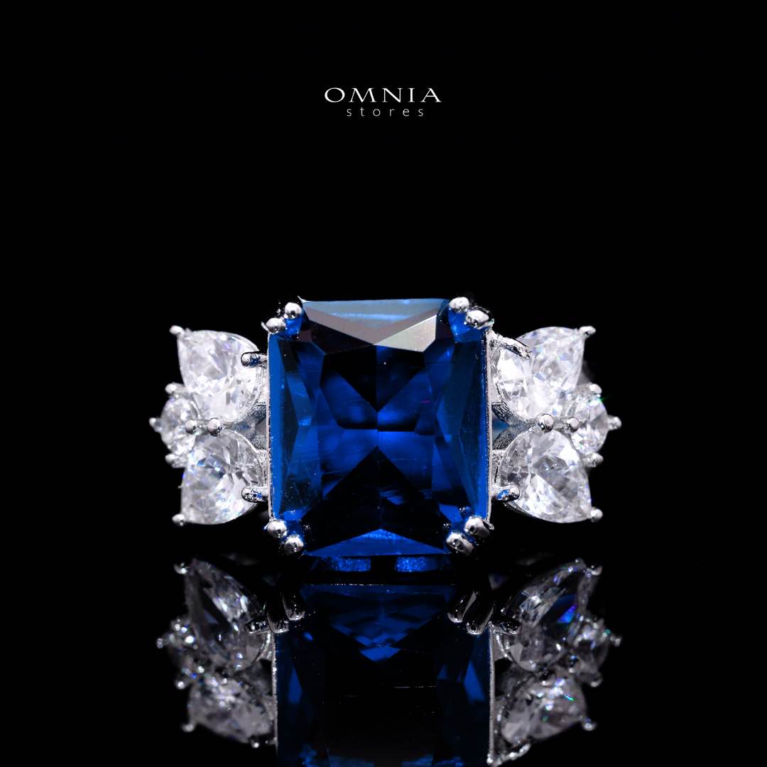 Omnia Amelia Blue Bridal Full Set in High Quality Simulated Diamonds
