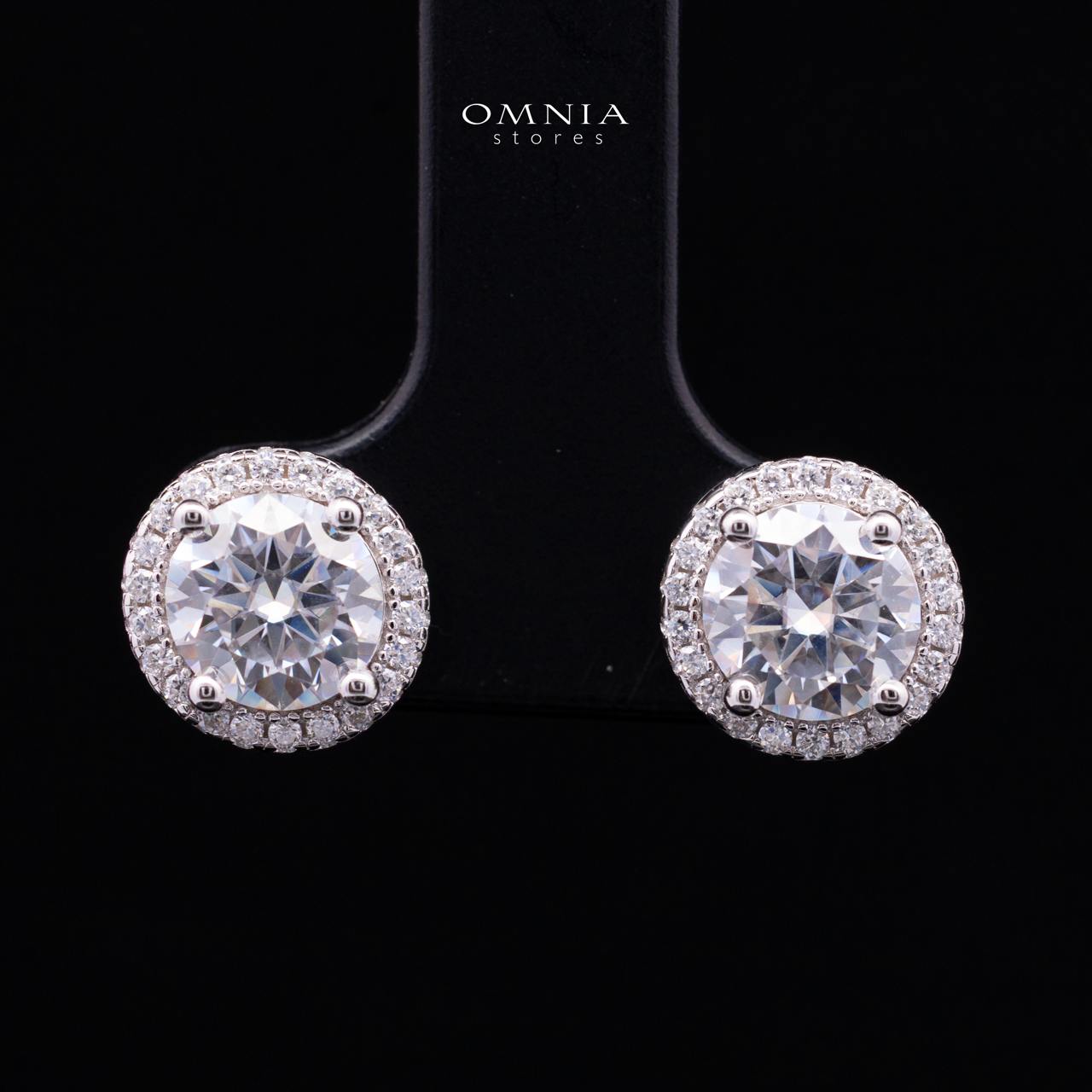 Tierna White Moissanite Necklace & Earrings Set 925 Sterling Silver