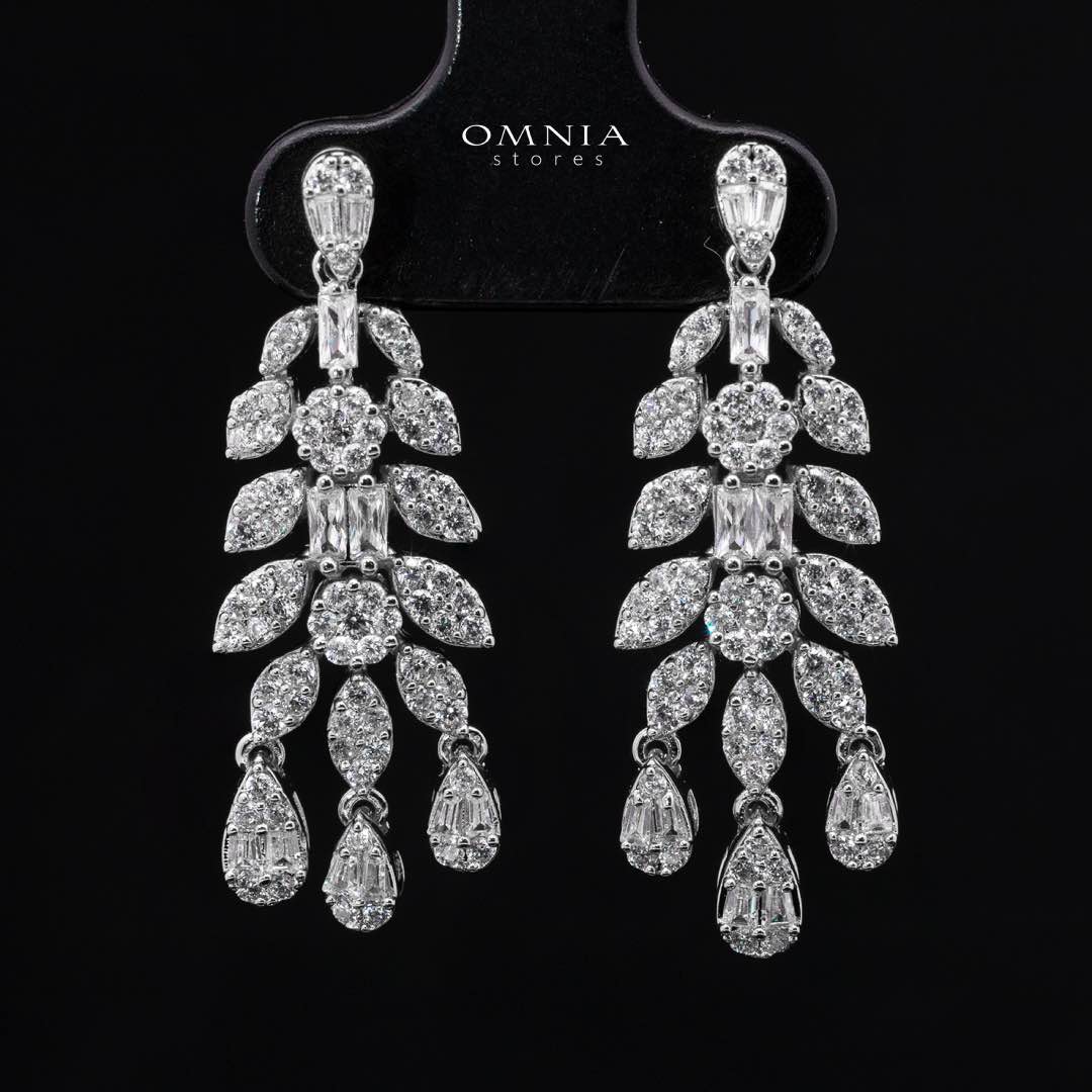 Omnia Sima White Luxury Bridal Full Set in High Quality Zircon Stone Rhodium Plated