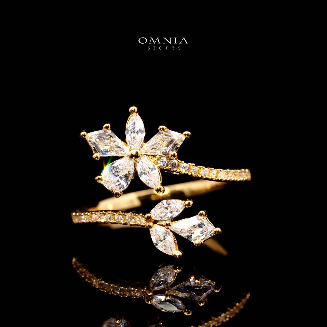 Zoey Bridal Gold Full Set in High Quality Zircon Stone Rhodium Plated