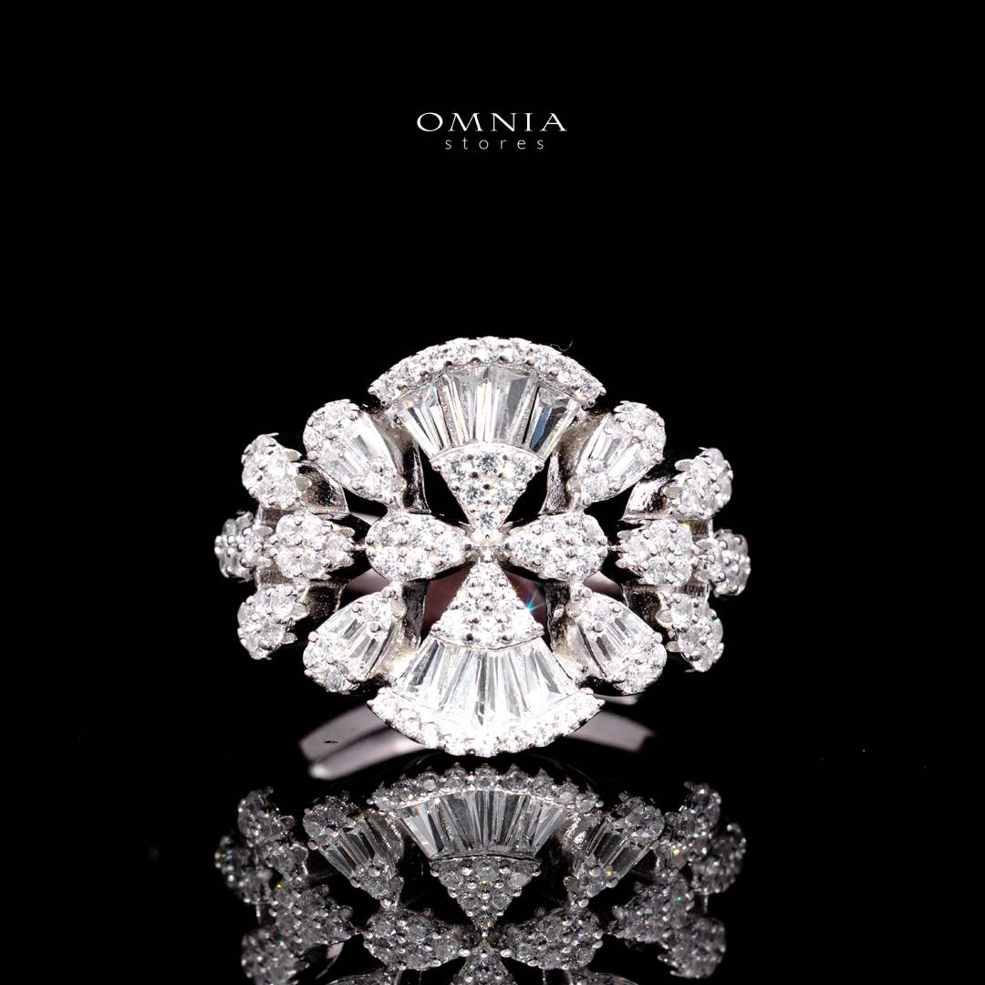 Omnia Camilla White Luxury Bridal Full Set in High Quality Rhodium Plated Zircon Stones