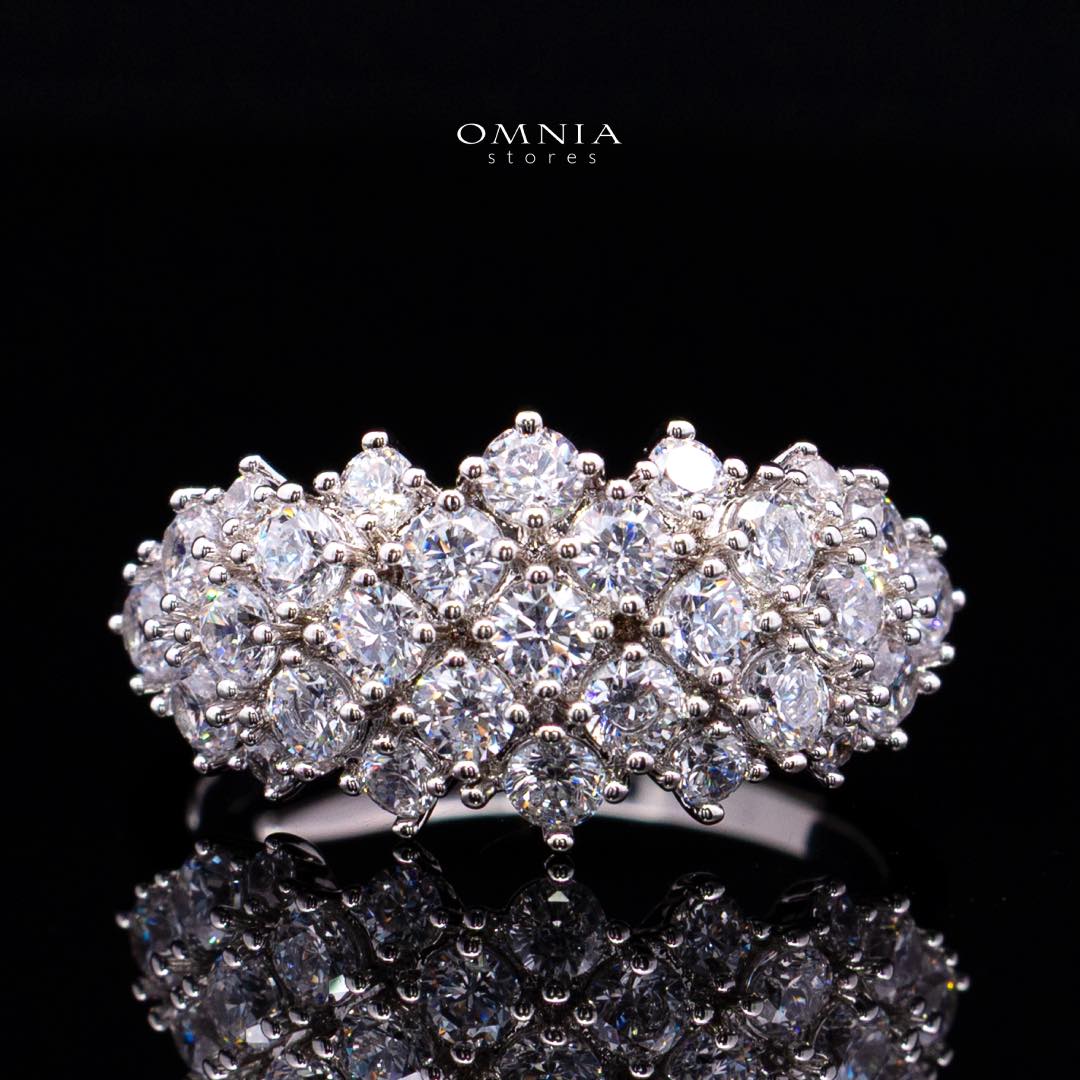 Omnia Thea Bridal Full Set Accessories High Quality Zircon Stone in Rhodium Plated