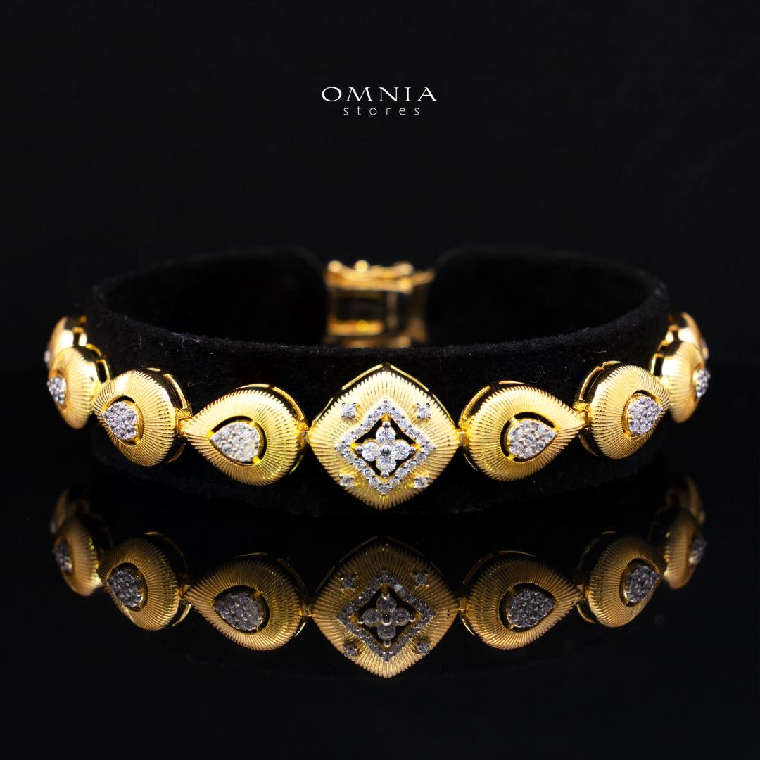 Natalia Gold Plated Luxury Bridal Full Set in 925 Silver High Quality Simulated Diamonds