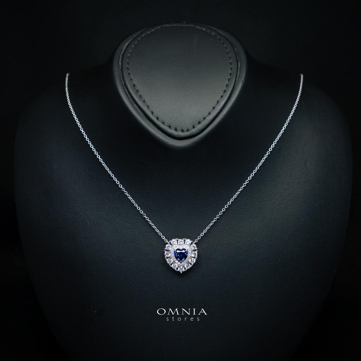 Janiya Blue Lab-Grown Sapphire Pendant with GRC Certificate, Heart 6×6mm, in 925 Sterling Silver