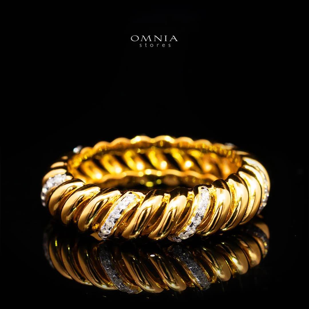Deanna Gold-Plated Ring in 925 Silver with Premium Simulated Diamonds