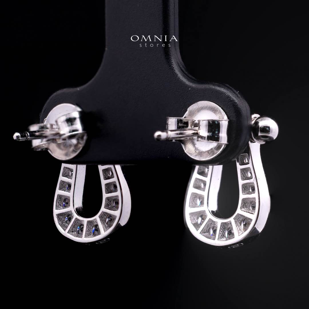 Omnia Kiyah White Earrings With High Quality Certified Lab Crafted In 925 Silver