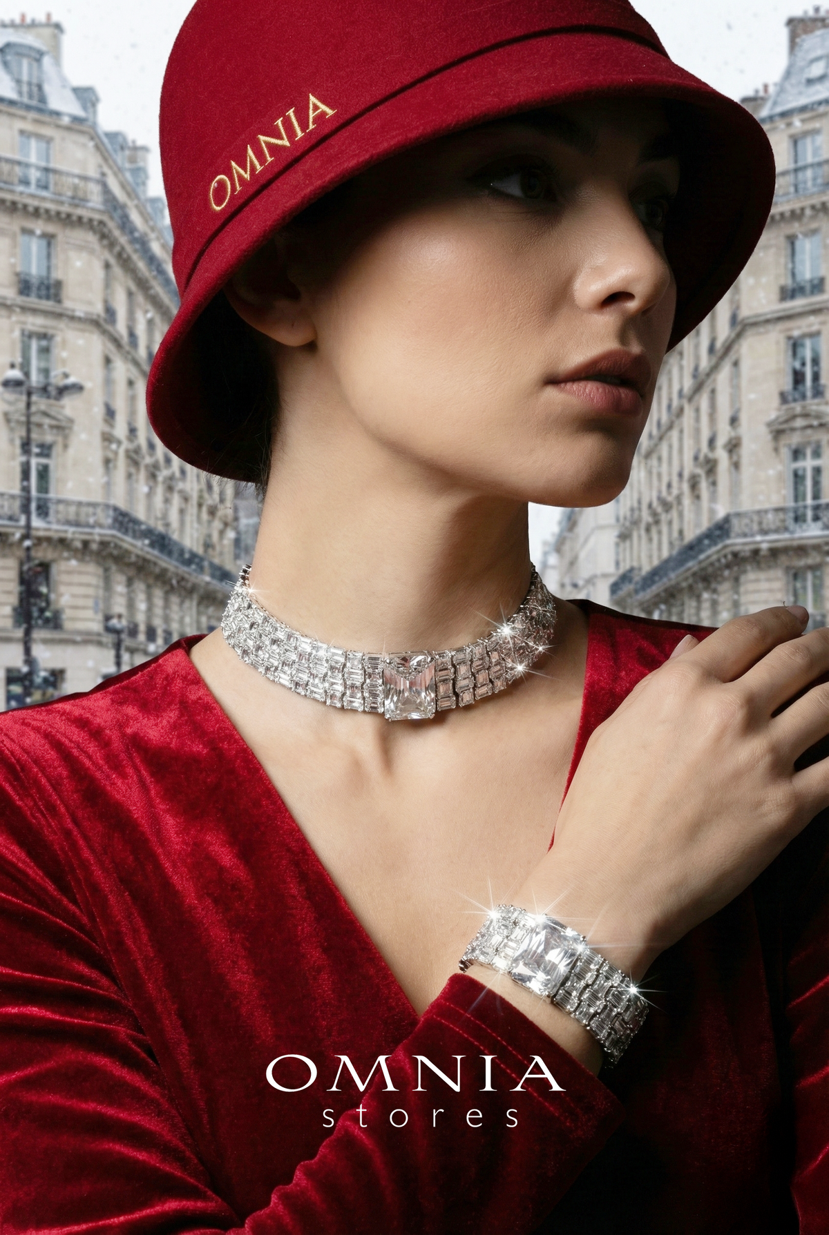 Omnia Zeina Silver Set in 925 Silver with High-Quality Simulated Diamonds - OMNIASTORES UAE