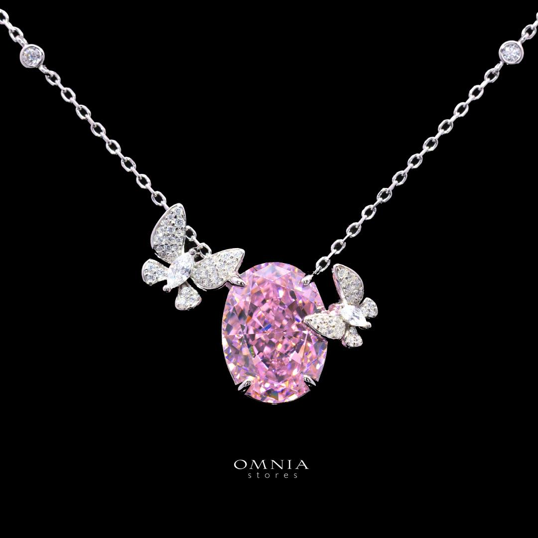 Omnia Maysun Pink Full Set In 925 Silver High Quality Simulated Diamonds