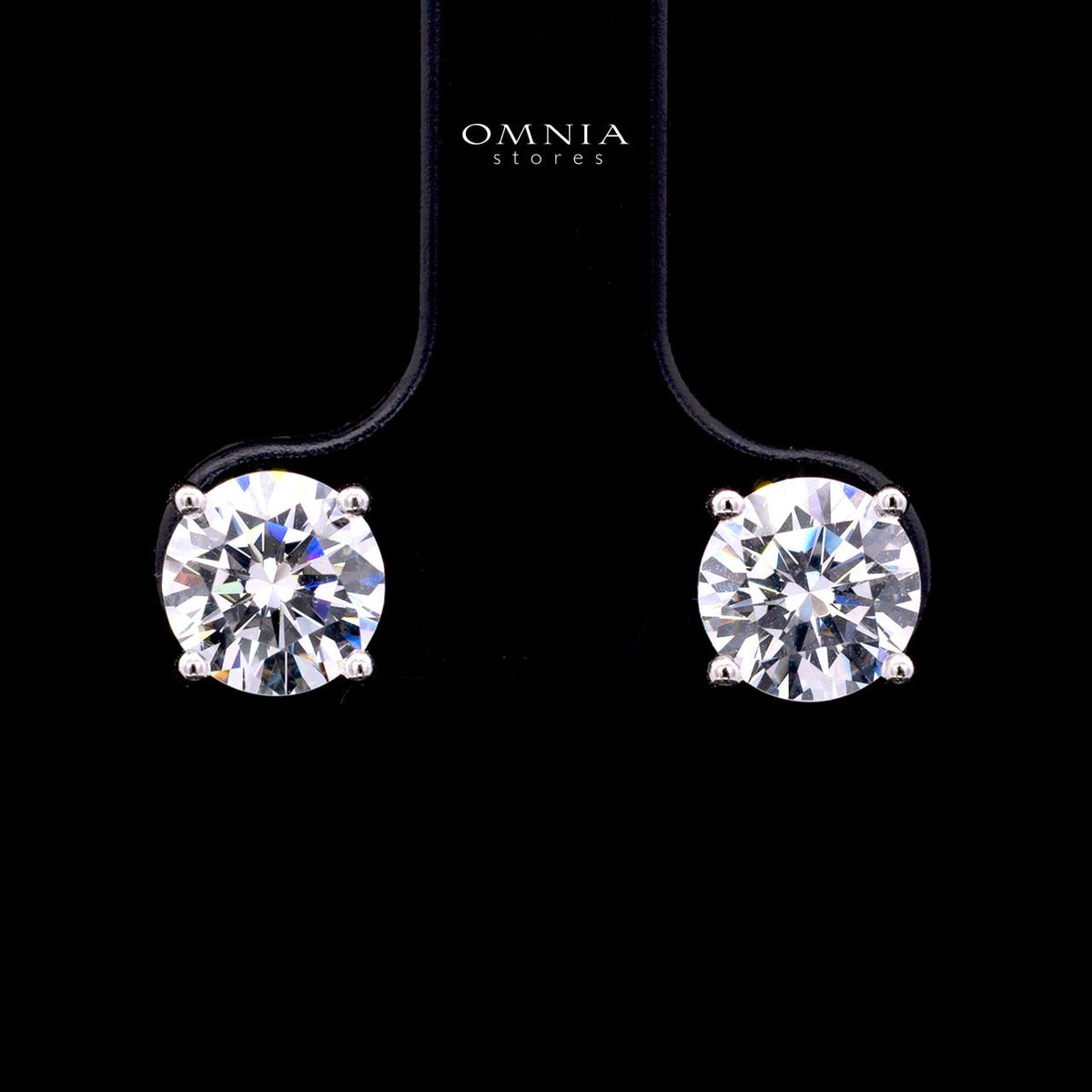 Cassie Stud Earring with Certified High-Quality Premium Simulated Diamonds in 925 Sterling Silver