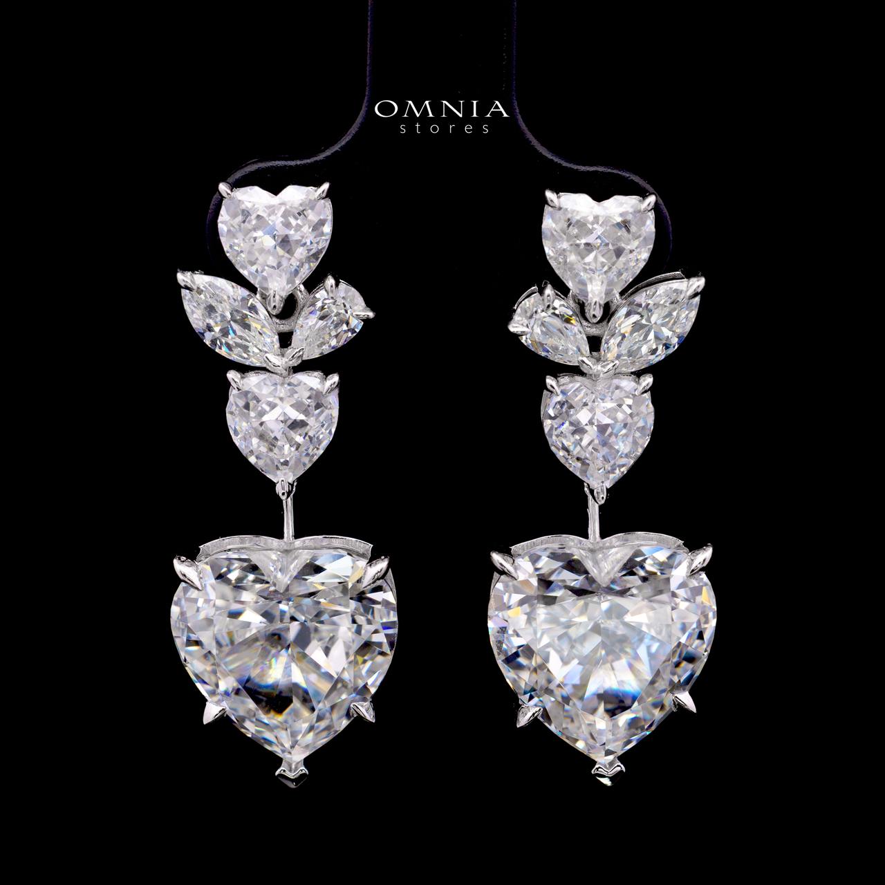 Alma Earring with Certificate, High-Quality Premium Simulated Diamonds in 925 Sterling Silver