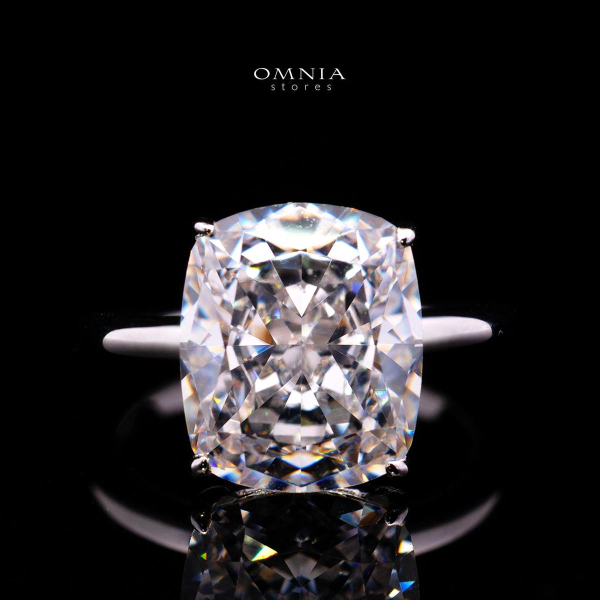 Rebecca Ring with Certified Premium Simulated Diamonds in 925 Sterling Silver