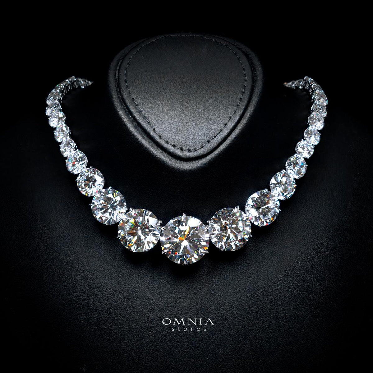 Mikayla Necklace with Certificate, High-Quality Premium Simulated Diamonds in 925 Sterling Silver