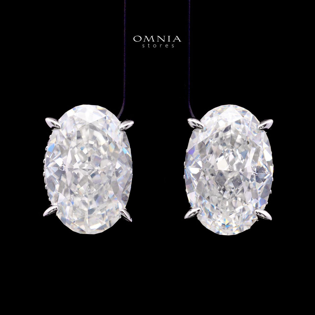 Gianna Earring with Certificate, High-Quality Premium Simulated Diamonds in 925 Sterling Silver