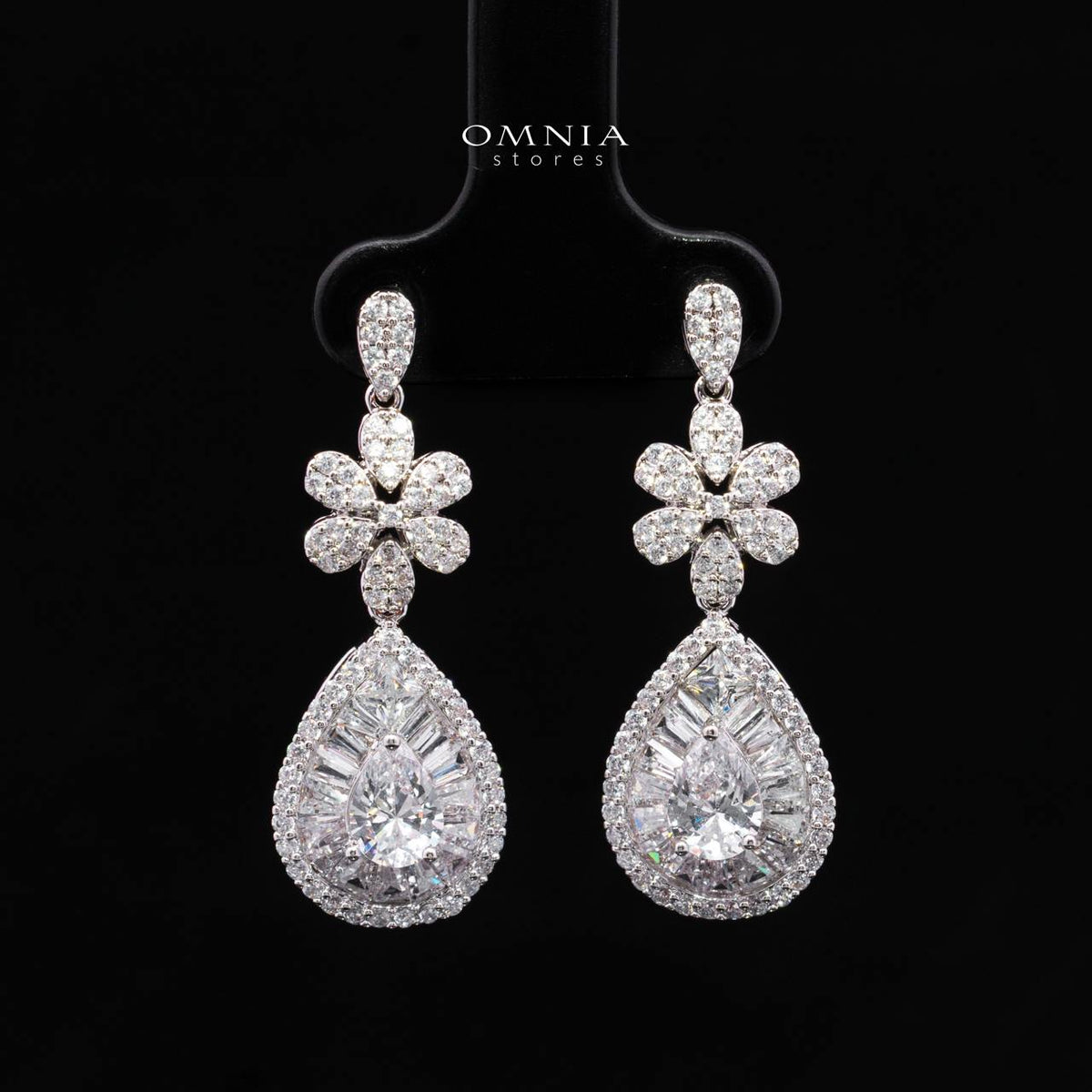 Valerie White Luxury Bridal Full Set in High-Quality Rhodium-Plated Finish with Premium Zircon Stones