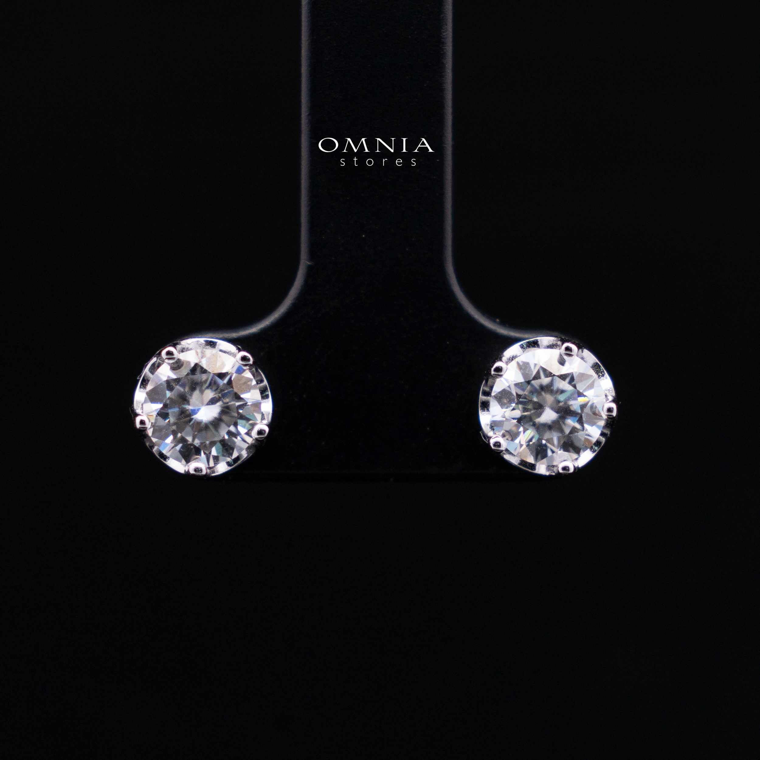 Destinee White Moissanite Necklace and Earring Set in 925 Sterling Silver – Classic Solitaire Design