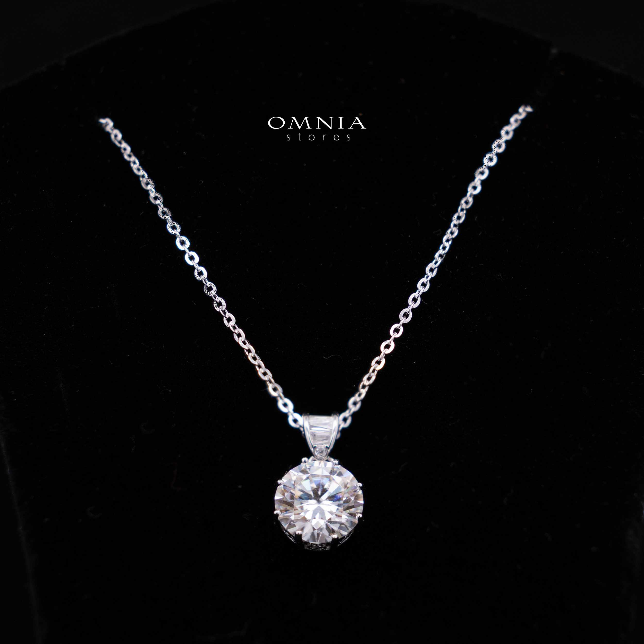 Destinee White Moissanite Necklace and Earring Set in 925 Sterling Silver – Classic Solitaire Design