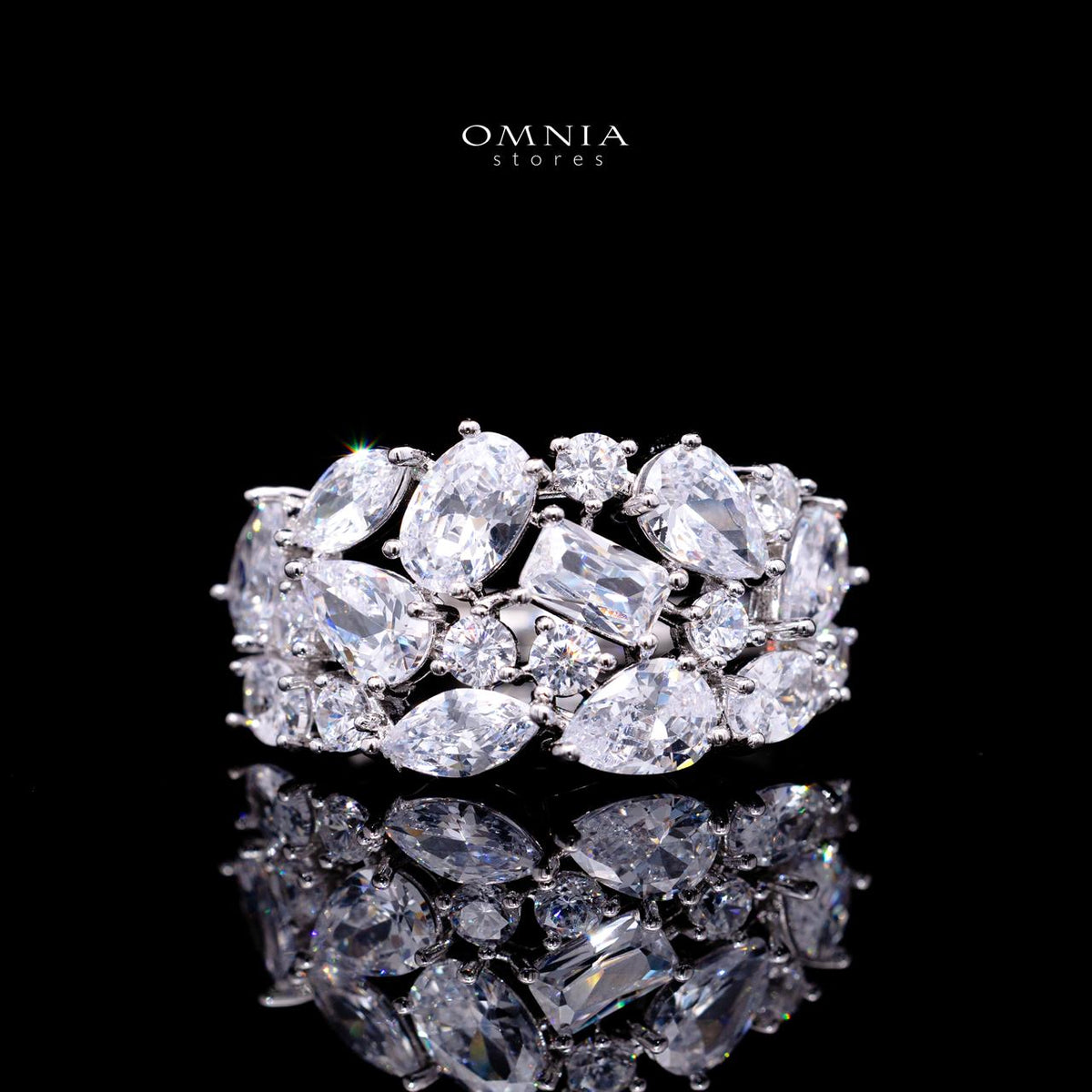 Maya White Luxury Bridal Full Set with High-Quality Simulated Diamonds – Rhodium Plated