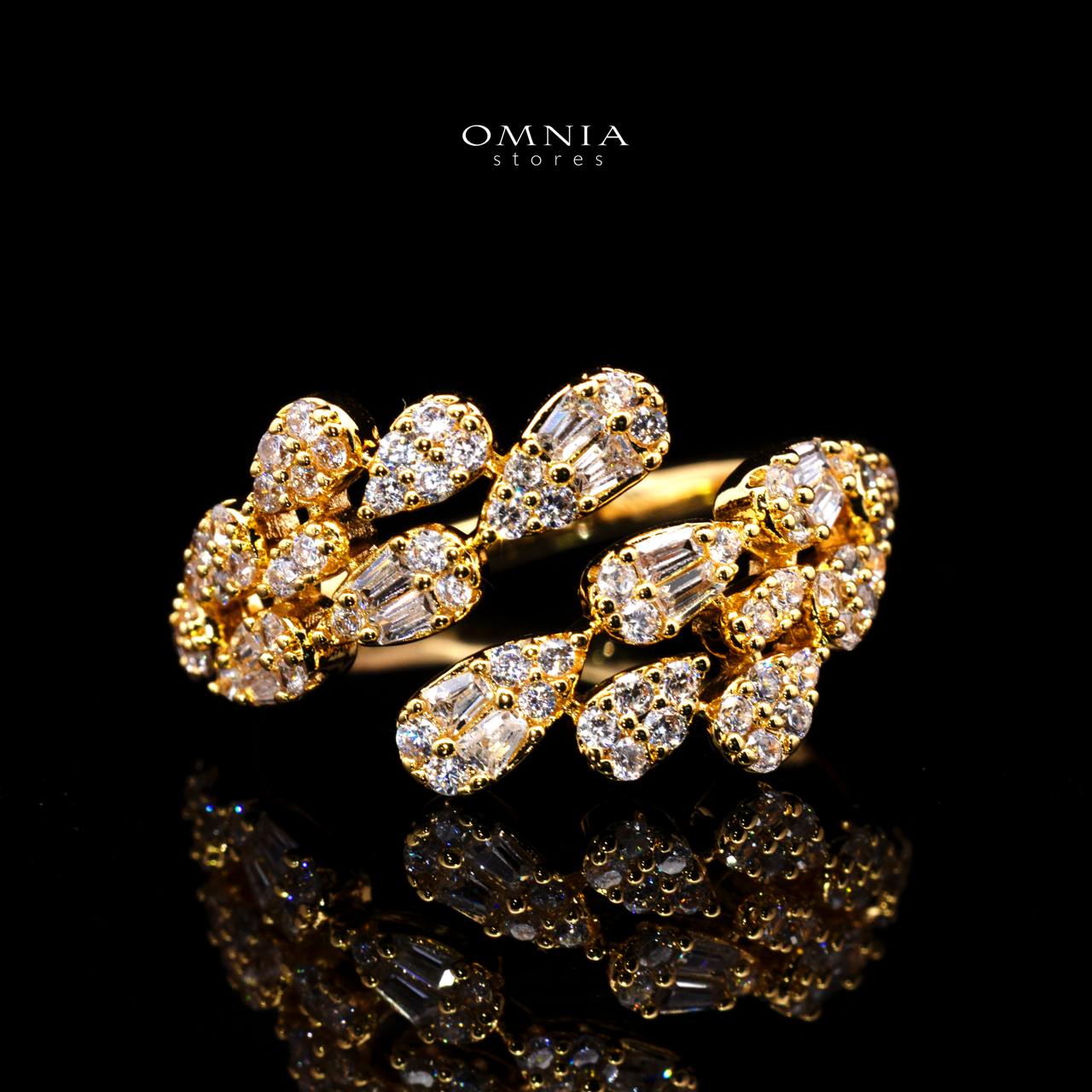 Omnia Nasiha Luxury Bridal Gold Full Set in High Quality Zircon Stone Rhodium Plated