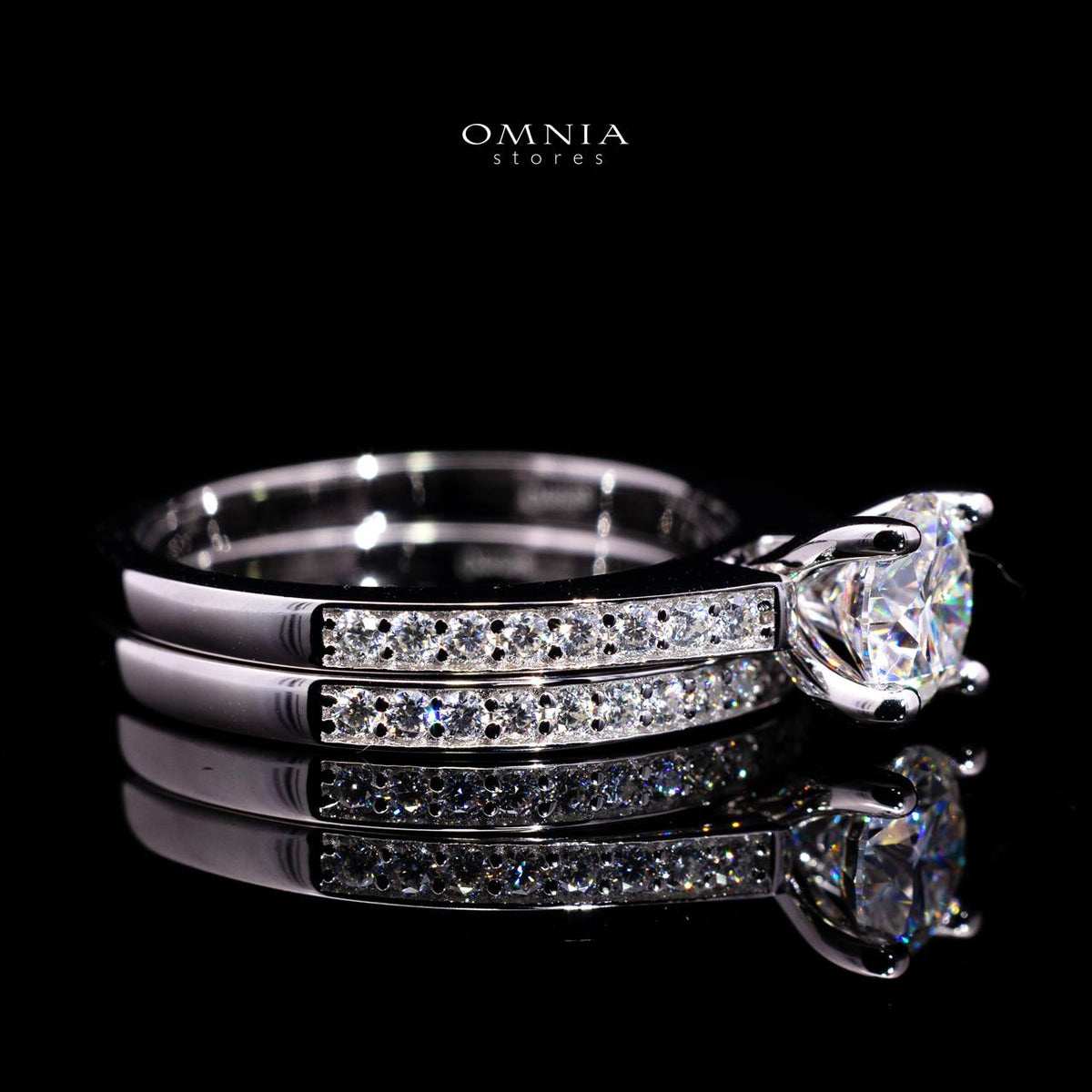 Sonya Round Moissanite Ring 6mm (0.8CT) with Certificate in 925 Sterling Silver