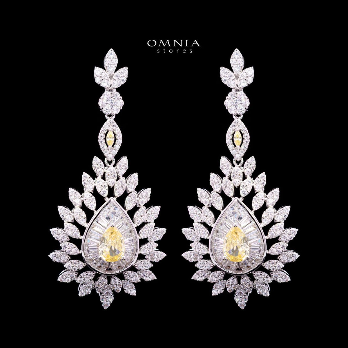 Keyla Yellow Luxury Bridal Long Chain Full Set with High-Quality Simulated Diamonds