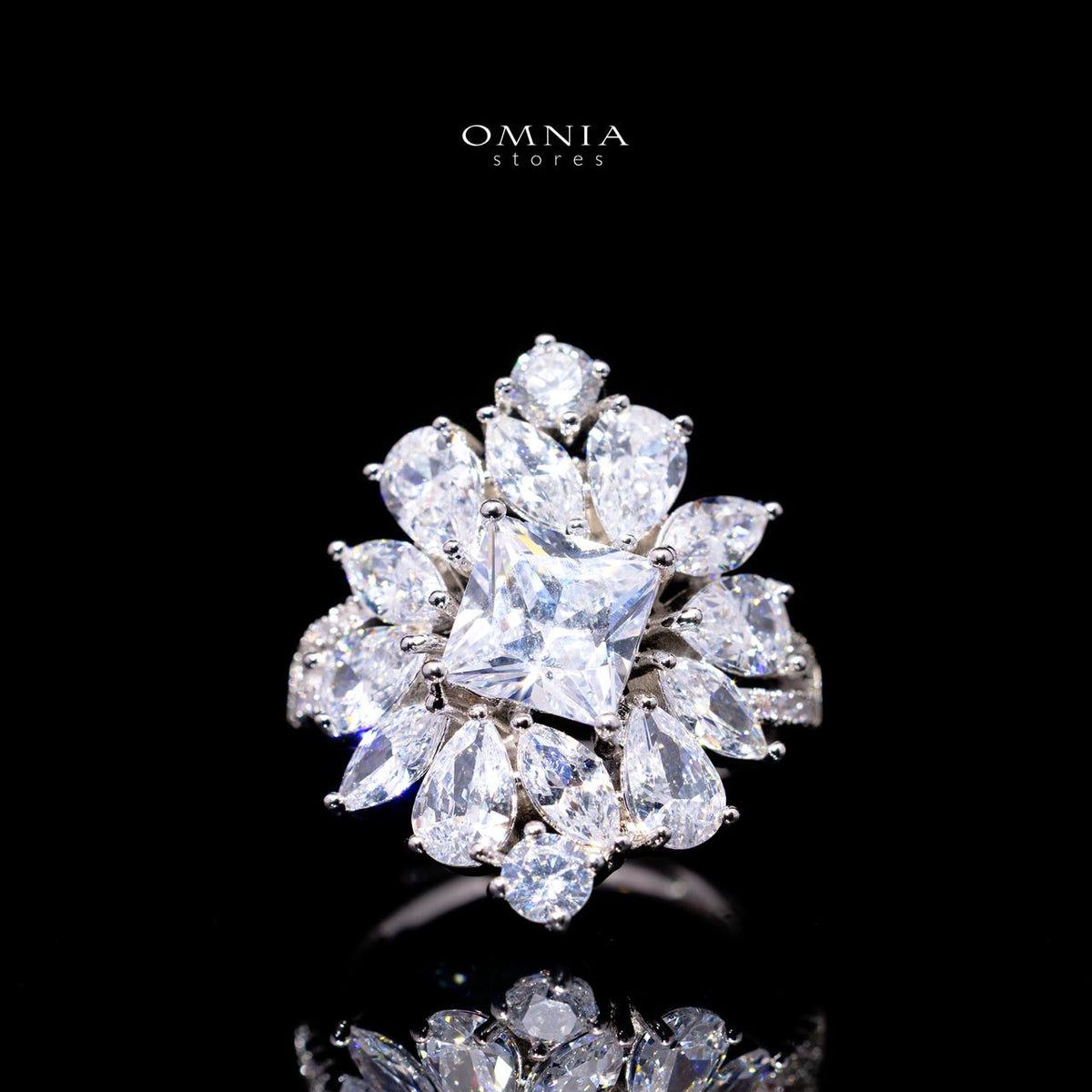 Christine White Luxury Bridal Full Set with High-Quality Simulated Diamonds – Rhodium Plated