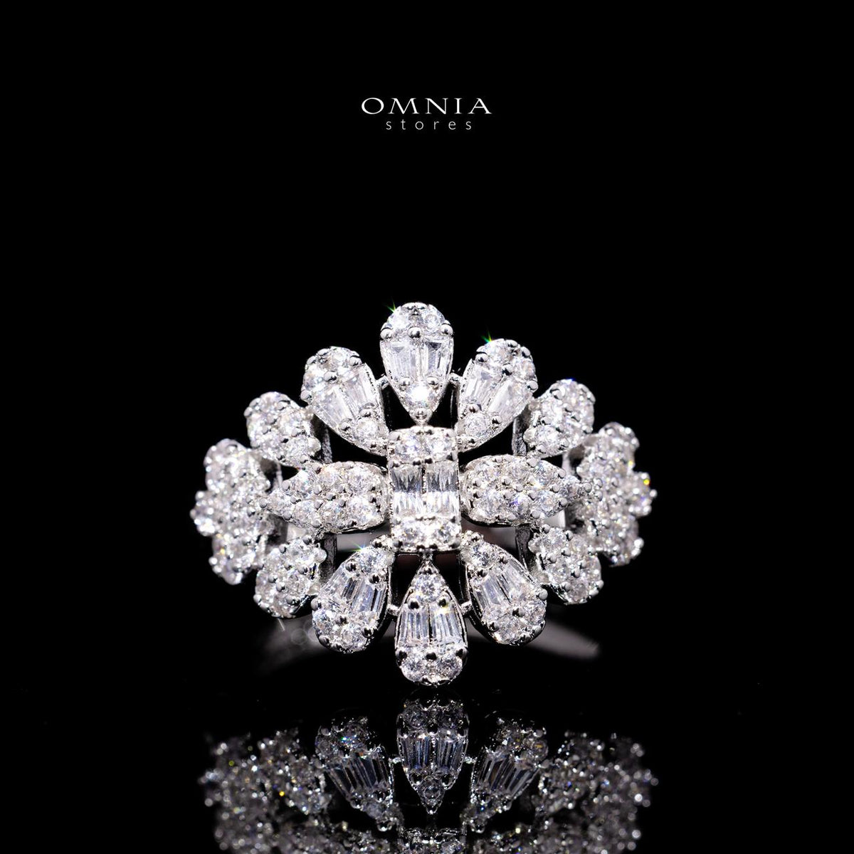 Adaliya Luxury Bridal Full Set with High-Quality Simulated Diamonds – Rhodium Plated