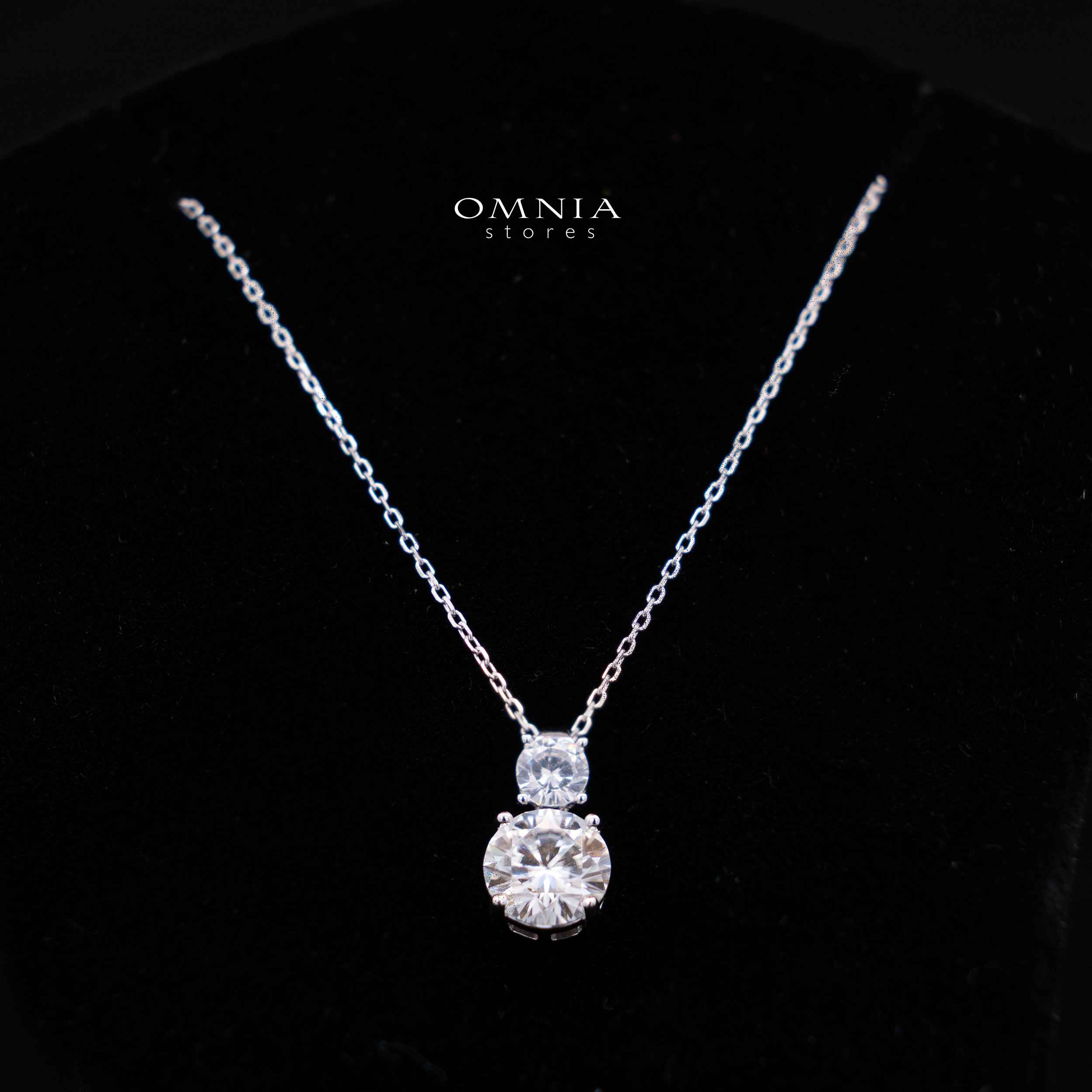 Joslyn White Moissanite Necklace and Earring Set in 925 Sterling Silver