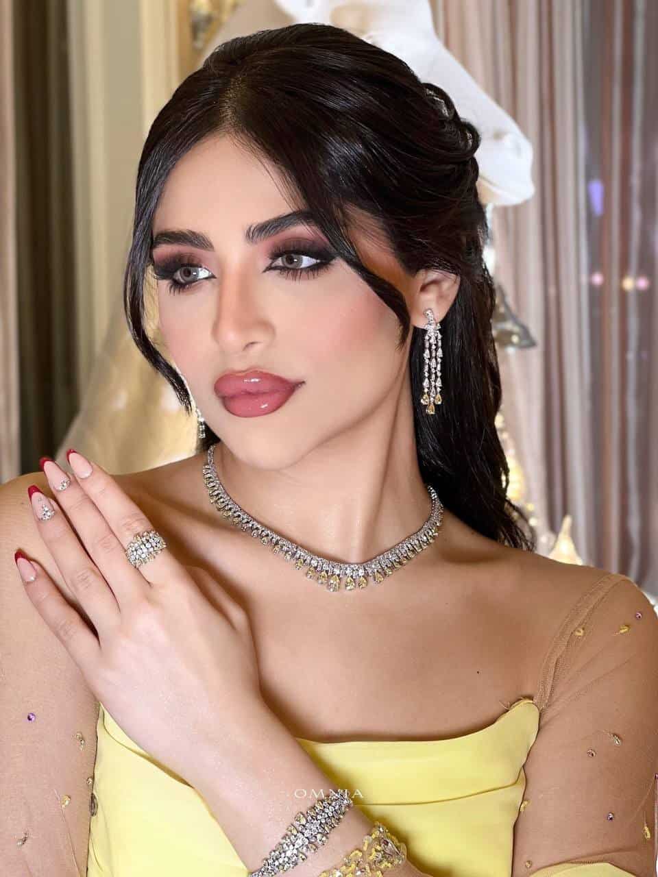 طقم عرائس كامل أومنيا نسرين أصفر مطلي بالروديوم ومرصع بحجر الزركون عالي الجودة