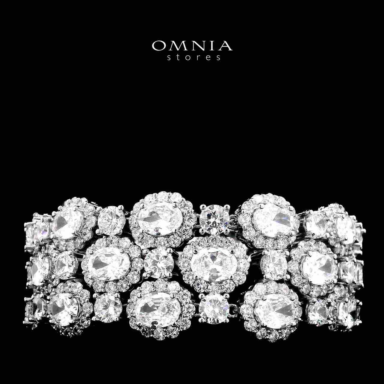 Omnia Fairuz White Bracelet in High Quality Zircon Stone in Tarnish Resistant Plating - OMNIASTORES UAE