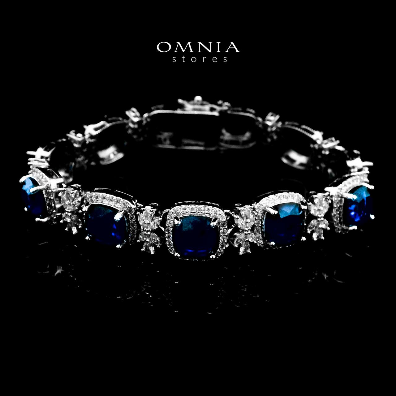 Omnia Fajr Blue Bracelet in High Quality Zircon Stone in Tarnish Resistant Plating - OMNIASTORES UAE