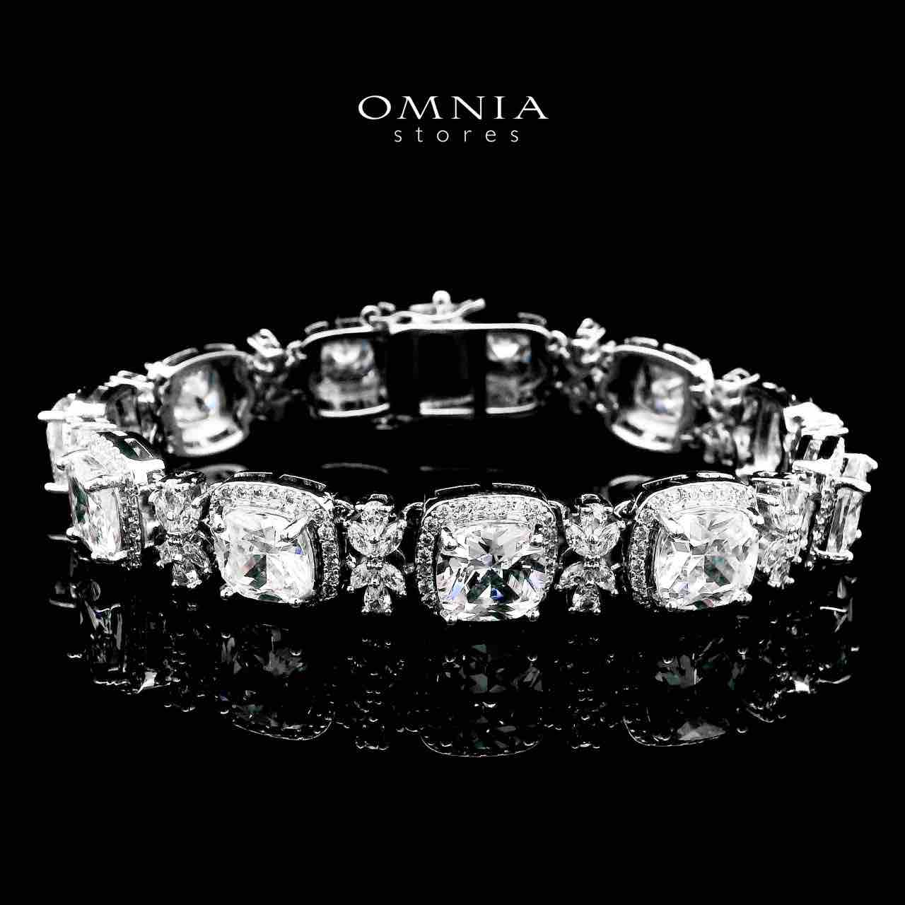 Omnia Fajr White Bracelet in High Quality Zircon Stone in Tarnish Resistant Plating - OMNIASTORES UAE